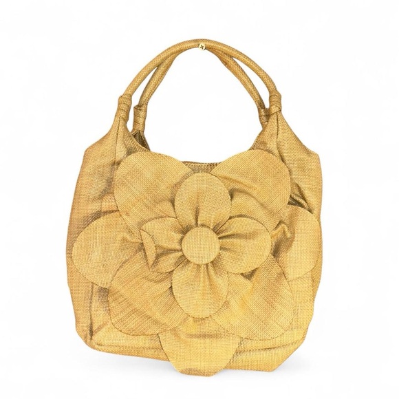 Avon Handbags - Y2K Avon Handheld Faux Straw Tote Handbag Lined w/ Magnet close Stain on inside